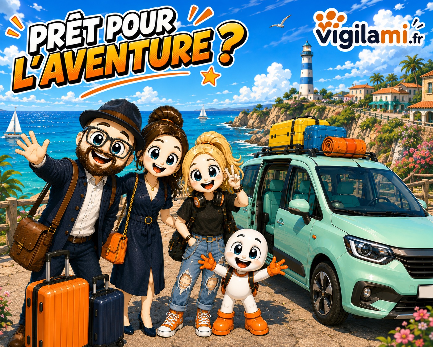 Prêt pour l’aventure ? La famille Lumi et Vigo partent en voyage avec Vigilami.